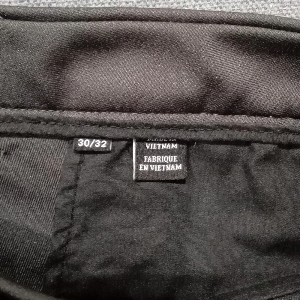 OOBE Mens Dress Pants 30/32 Charcoal Gray Flat Front Straight Leg Trousers